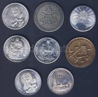 Lengyelország, NSZK, Vatikán 7 db "II. János Pál pápa" fém emlékérem T:BU,1