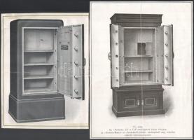 cca 1910 2 db Arnheim páncélszekrény képes reklám nyomtatvány