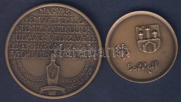 1986. "MÉE - Buda visszafoglalása" + DN "Sopron" össz. 2 db Br emlékérem T:2