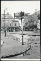 1940 Szeged, útjelző és irányító transzparens, reklámokkal nagy fotó 24x16 cm