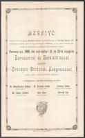 1909 Borászati tétel: Meghívó Borvásárral és Borkiállítással egybekötött Országos Borászati Kongresszusra. Versecre + Nagykörösi rendelet a hamisított borokról. .