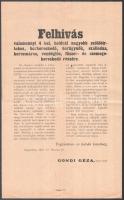 1909 Borászati tétel: Meghívó Borvásárral és Borkiállítással egybekötött Országos Borászati Kongress...