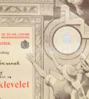 1912 Mauthner Ödön kertészeti kiállítás oklevele 48x58 cm