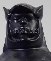 Bory Jenő (1879-1959): Borospince őr. Mázas fehérkerámia, jelzett, kopással, m: 46,5 cm