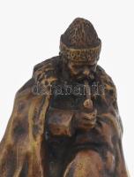 Maugsch Gyula (1882-1945) Juhász. Bronz, márvány talpazaton, fém címkén adományozási szöveggel. Szob...