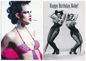 10 db MODERN motívum képeslap: erotikus hölgyek / 10 modern motive postcards: erotic ladies