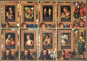 Dürer paintings minisheet pair + block set Dürer festmények kisív pár + blokksor