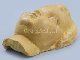 Szervátiusz Jenő (1903-1984): Fiú arc. Engóbozott gipsz, jelzett a hátoldalon, kopással, 19x14 cm