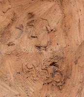 Szervátiusz Jenő (1903-1984): Fiú arc. 1943, engóbozott kerámia, jelzett a hátoldalon, kopással, 18x...