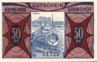 Német Birodalom / Weimari Köztársaság / Grundhof 1921. 50Pf (3x) 3 klf db, teljes sor T:I