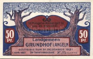 Német Birodalom / Weimari Köztársaság / Grundhof 1921. 50Pf (3x) 3 klf db, teljes sor T:I