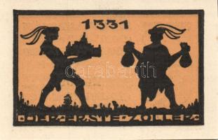 Német Birodalom / Weimari Köztársaság / Ansbach 1921. 25Pf (7x) + 75Pf (7x) 14 klf db, teljes sor T:...