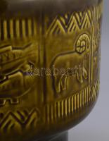 Gránit horoszkóp mintával díszített padlóváza. Jelzett, kis kopással, m: 34 cm /// KIZÁRÓLAG SZEMÉLY...