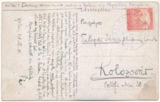 1918 Vágújhely, Neustadt an der Waag, Nové Mesto nad Váhom; Fűrészmalom, tót népviselet. Horovitz Ad...