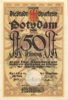 Német Birodalom / Weimari Köztársaság / Potsdam 1921. 50Pf (6x) 6 klf db, teljes sor T:I