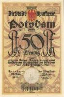 Német Birodalom / Weimari Köztársaság / Potsdam 1921. 50Pf (6x) 6 klf db, teljes sor T:I