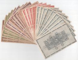 1946. 10.000AP-1.000.000AP (25x) közte közte fordított címeres hátlap is T:F