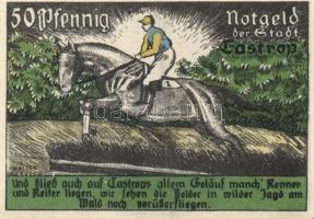 Német Birodalom / Weimari Köztársaság / Castrop 1921. 25Pf + 50Pf + 1M + 2M 4 klf db, teljes sor T:I