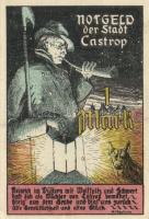 Német Birodalom / Weimari Köztársaság / Castrop 1921. 25Pf + 50Pf + 1M + 2M 4 klf db, teljes sor T:I