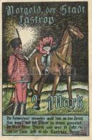 Német Birodalom / Weimari Köztársaság / Castrop 1921. 25Pf + 50Pf + 1M + 2M 4 klf db, teljes sor T:I