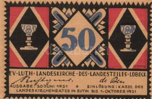 Német Birodalom / Weimari Köztársaság / Eutin 1921. 25Pf + 50Pf + 75Pf 3 klf db, teljes sor T:I