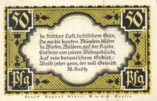 Német Birodalom / Weimari Köztársaság / Stolzenau 1921. 50Pf (5x) + 75Pf (2x) 7 klf db, teljes sor T...