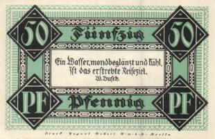 Német Birodalom / Weimari Köztársaság / Stolzenau 1921. 50Pf (5x) + 75Pf (2x) 7 klf db, teljes sor T...
