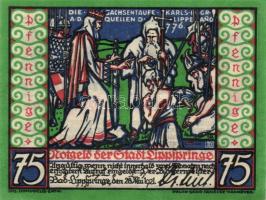 Német Birodalom / Weimari Köztársaság / Lippspringe 1921. 25Pf + 50Pf + 75Pf 3 klf db, teljes sor T:...