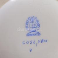 Herendi Viktória mintás cukortartó, jelzett, kézzel festett, rózsa fogón minimális kopottsággal, m: ...