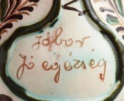 Kántor Karcag kisméretű miskakancsó, jelzett, kis kopással, m: 12,5 cm