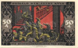 Német Birodalom / Weimari Köztársaság / Köln 1922. 50Pf (3x) 3 klf db, teljes sor T:I