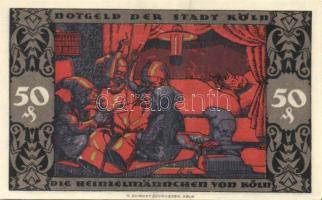 Német Birodalom / Weimari Köztársaság / Köln 1922. 50Pf (3x) 3 klf db, teljes sor T:I