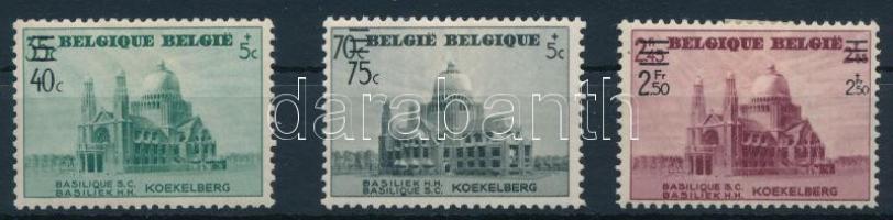 1938 Koekelberg bazilika sor Mi 486-488