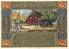 Német Birodalom / Weimari Köztársaság / Lübbecke 1921. 25Pf + 50Pf + 1M + 2M 4 klf db, teljes sor T:...