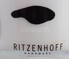Ritzenhoff Sieger Desing tehénmintás üvegváza, jelzett, m: 23,5 cm