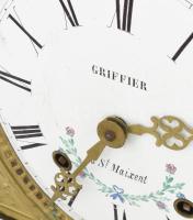 Falióra. Kézzel festett zománc számlappal. Griffier St. Maixent. Felesütős, kézi felhúzós, inga nélk...