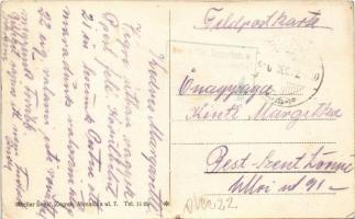 Sunja, utca, T. Pavicic, Costiona üzlete, templom / street view, shops, church + K.u.k. feldpost (ki...