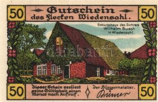 Német Birodalom / Weimari Köztársaság / Wiedenshal !N 50Pf (8x) 8 klf db, teljes sor T:I