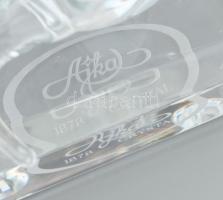 Ajka Crystal kristály bika figura talpazaton. Jelzett, eredeti dobozában, hibátlan, 15x10x12 cm /// ...