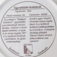 Decobex 6 darab Sopron témájú dísztál. Jelzett, hibátlan, d: 20,5 cm