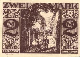 Német Birodalom / Weimari Köztársaság / Padeborn 1921. 25Pf + 50Pf + 75Pf + 1M + 2M 5 klf db, teljes...