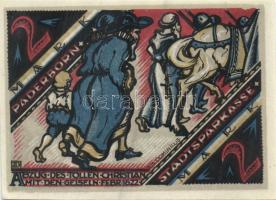 Német Birodalom / Weimari Köztársaság / Padeborn 1921. 25Pf + 50Pf + 75Pf + 1M + 2M 5 klf db, teljes...