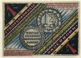 Német Birodalom / Weimari Köztársaság / Padeborn 1921. 25Pf + 50Pf + 75Pf + 1M + 2M 5 klf db, teljes...