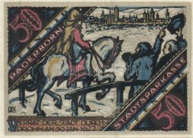 Német Birodalom / Weimari Köztársaság / Padeborn 1921. 25Pf + 50Pf + 75Pf + 1M + 2M 5 klf db, teljes...