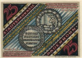 Német Birodalom / Weimari Köztársaság / Padeborn 1921. 25Pf + 50Pf + 75Pf + 1M + 2M 5 klf db, teljes...