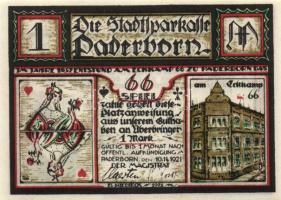 Német Birodalom / Weimari Köztársaság / Padeborn 1921. 50Pf + 75Pf + 1M + 2M 4 klf db, teljes sor T:...