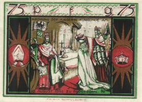 Német Birodalom / Weimari Köztársaság / Padeborn 1921. 50Pf + 75Pf + 1M + 2M 4 klf db, teljes sor T:...