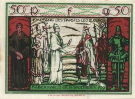 Német Birodalom / Weimari Köztársaság / Padeborn 1921. 50Pf + 75Pf + 1M + 2M 4 klf db, teljes sor T:...