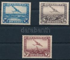 3 airmail stamps from set (Mi 282 missing), Légi posta bélyeg sor 3 értéke