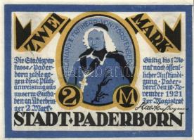 Német Birodalom / Weimari Köztársaság / Padeborn 1921. 50Pf + 75Pf + 1M + 2M 4 klf db, teljes sor T:...